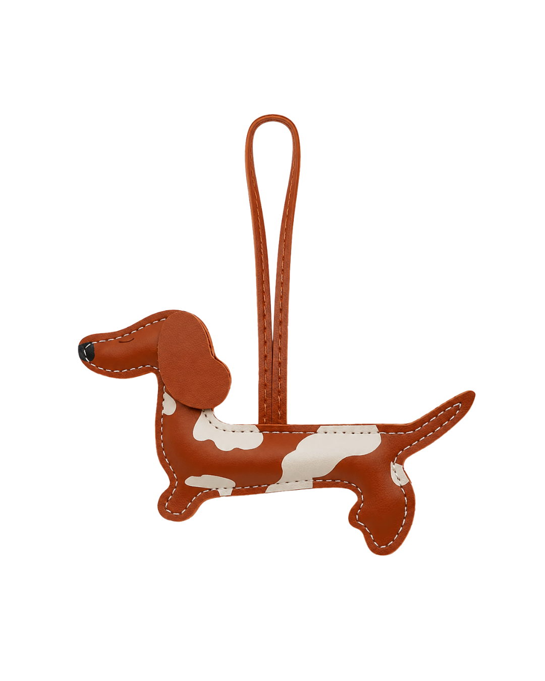 Dachshund Brown bag charm accessory by Dazzled