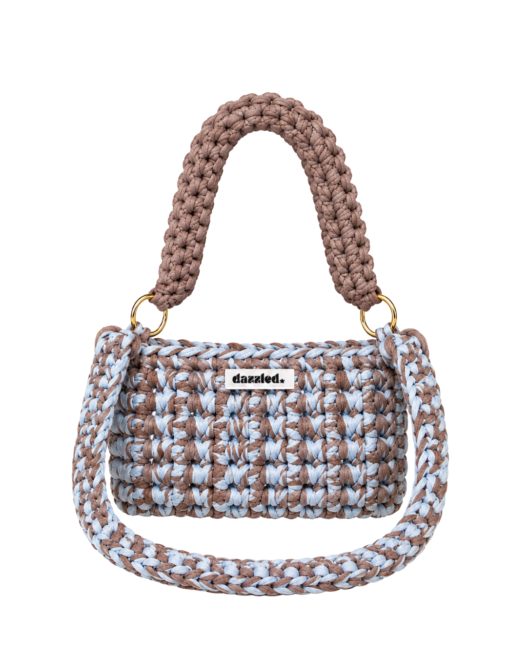 The Bowie bag | Light blue and brown