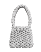 Finished crochet bag made with the Grey DIY Kit by Dazzled