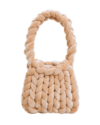 Back view of The Mae Bag Beige crochet handbag by Dazzled