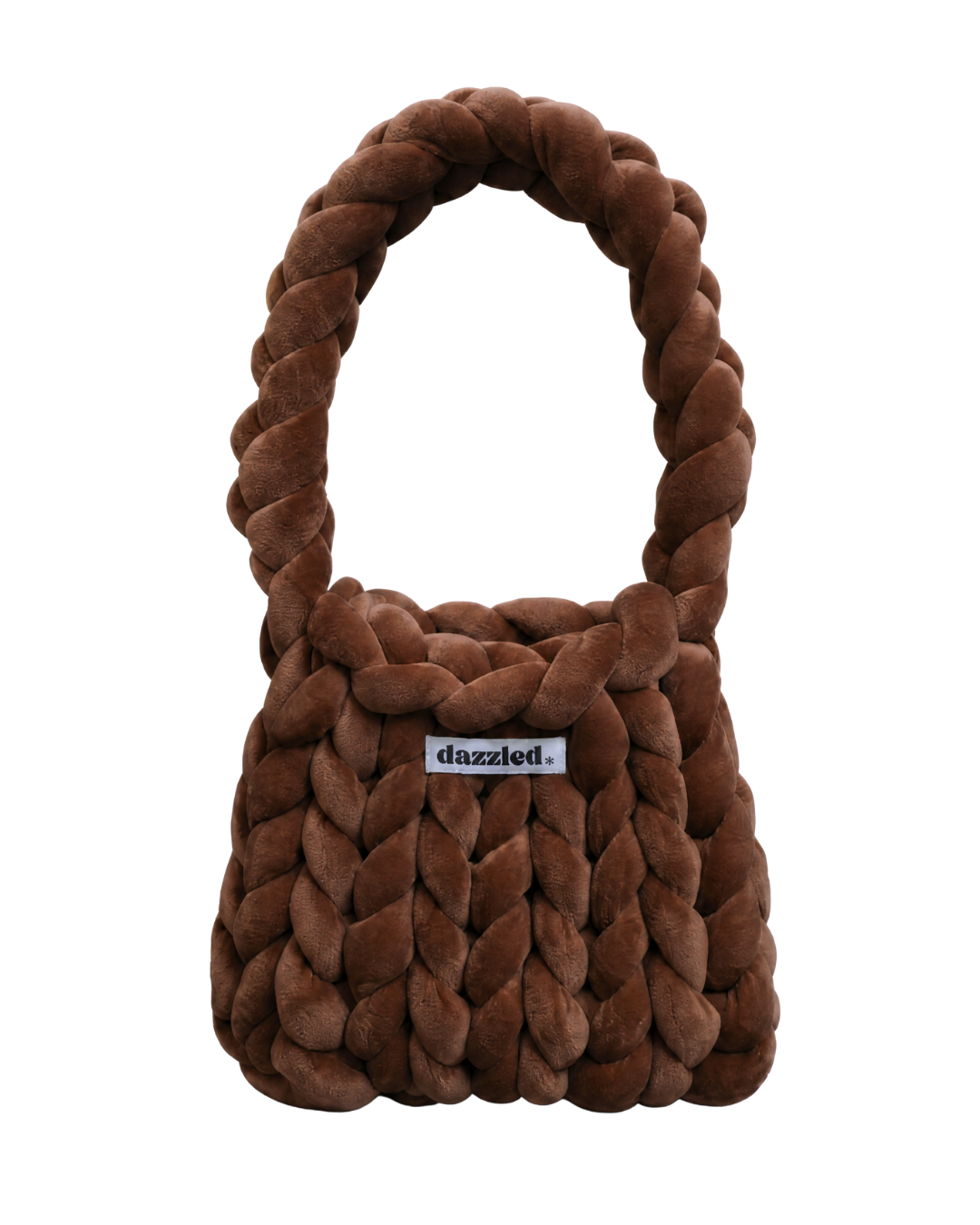The Mae Bag Brown crochet handbag by Dazzled
