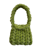 Back view of The Mae Bag Green crochet handbag by Dazzled