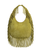 The Sienna Bag Green fringe shoulder bag by Dazzled