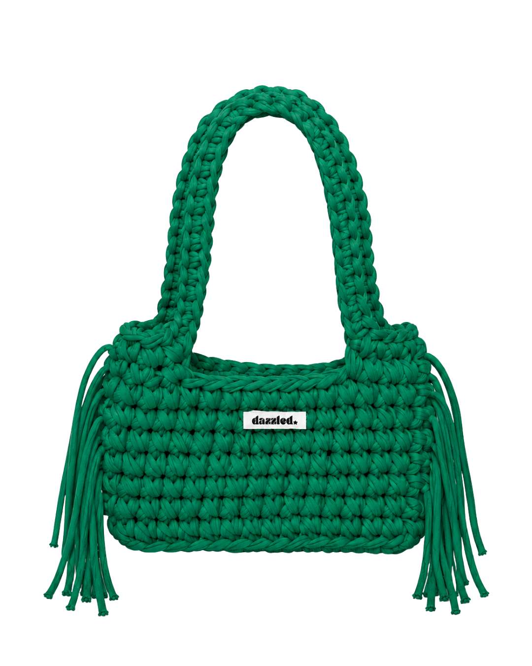 The Uma Bag Green crochet shoulder bag by Dazzled